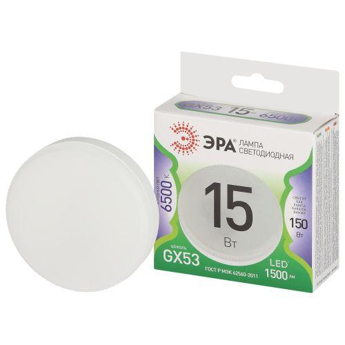 Лампа светодиодная GREEN LINE GX-15W-865-GX53 GL 15Вт таблетка 6500К свет холод. GX53 Эра Б0067030