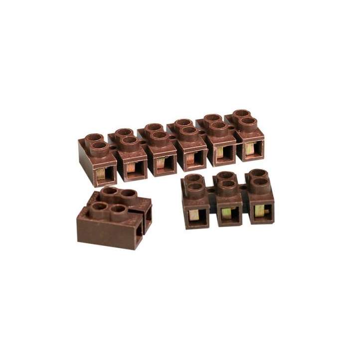 Колодка клеммная 2х2.5кв.мм 10А термопласт IP20 кор. БЕЛТИЗ СОВ-2.5-006-02