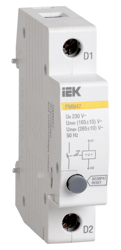 Расцепитель минимального и максимального напряжения РММ47 IEK MVA00D-RMM