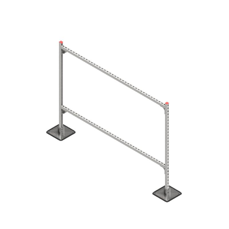 Конструкция опорная для горизонт. прямоугол. воздуховодов и метал. лотков кабеленесущих систем TECHNORAPTOR STEELFOOT 2000х1500 КМ TR0178