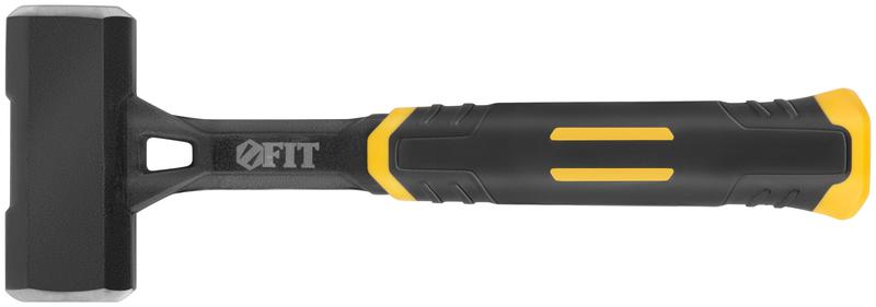 Кувалда кованая 1кг пластик. прорезиненная ручка цельнометал. FIT 45270