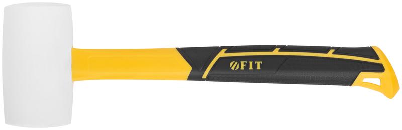Киянка 50мм 340г фибергласовая ручка резинов. бел. FIT 45517