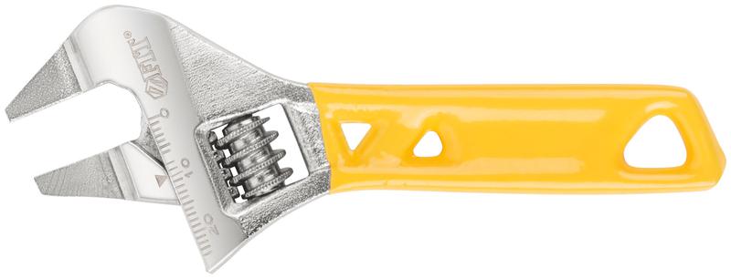 Ключ разводной "Ультра" CrV укороченный обточен. узкие губки шкала экстра увелич. захват 120мм (24мм) FIT 70216