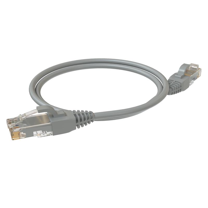 Патч-корд U/UTP кат.5E 2хRJ45 неэкранир. LSZH 1м сер. SYSMATRIX PC 4545.5EU26.1LSZHGY