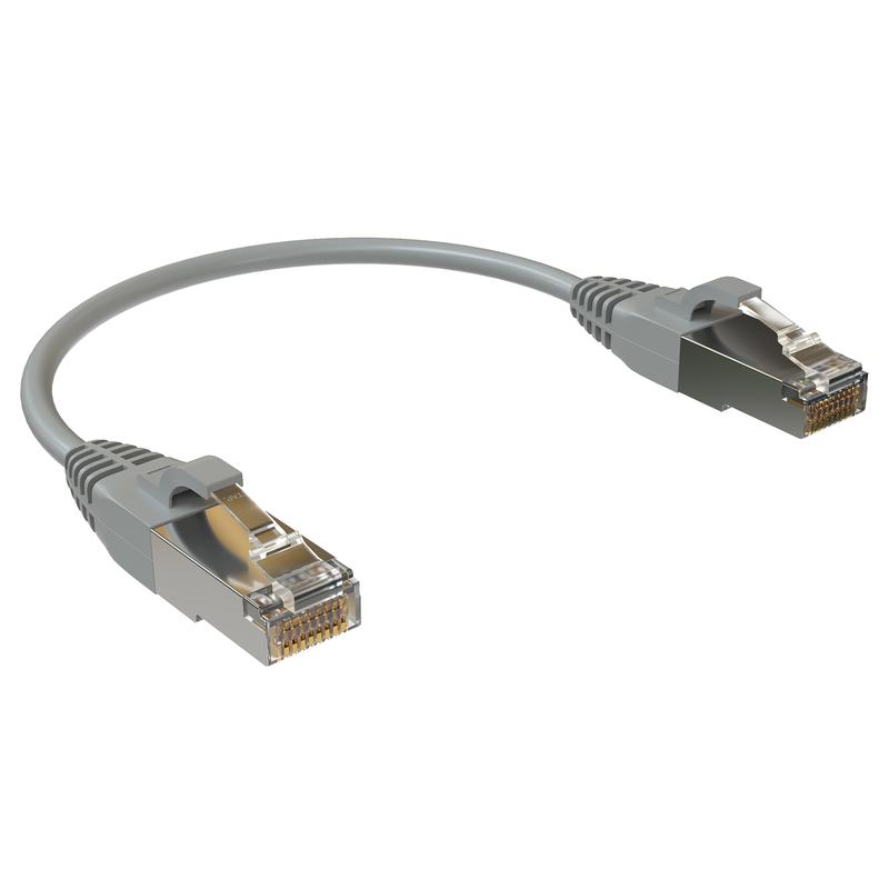 Патч-корд F/UTP кат.5E 2хRJ45 экранир. LSZH 0.15м сер. SYSMATRIX PC 4545.5ES26.015LSZHGY