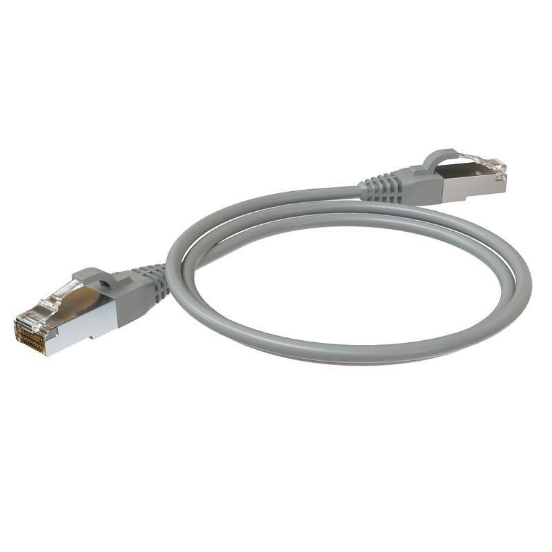 Патч-корд F/UTP кат.5E 2хRJ45 экранир. LSZH 1м сер. SYSMATRIX PC 4545.5ES26.1LSZHGY