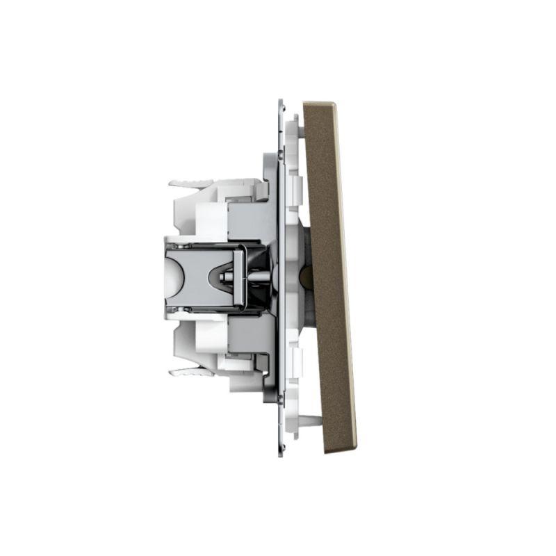 Переключатель перекрестный ArtGallery 10AX быстрозажим. клем. механизм мокко SE GAL000671S