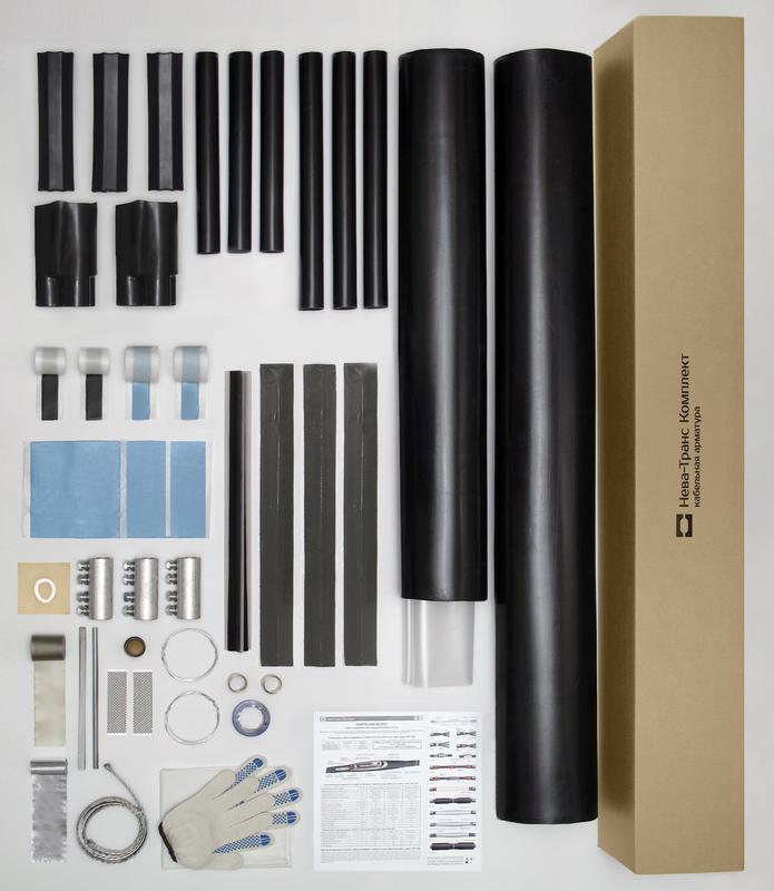 Муфта кабельная соединит. 10кВ 10СТп(М)-3х(35-50) с болтов. соединителями Нева-Транс Комплект 22010033