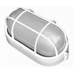 Светильник НПБ 1202 1х100Вт E27 IP54 бел. овал с решеткой Альфа Лайт