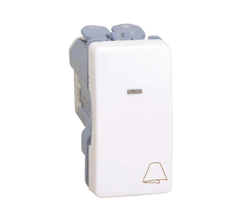 Механизм кнопки 1-кл. СП "свет" 1мод. 10А 250В с инд. Simon27 бел. 27161-64