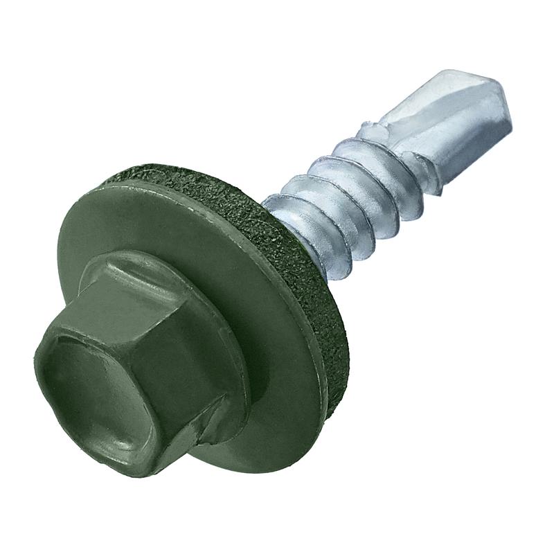 Саморез кровельный 4.8х35 RAL 6020 хром. зел. (ведро) (уп.250шт) СТРОЙМЕТИЗ 2090036