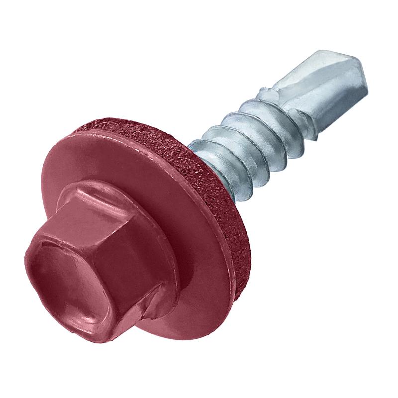 Саморез кровельный 4.8х51 RAL 3005 вин./красн. (ведро) (уп.200шт) СТРОЙМЕТИЗ 2140056