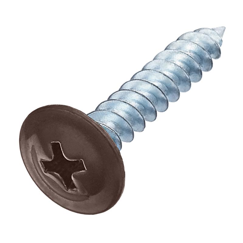 Саморез металл-металл 4.2х19 прессшайба RAL 8017 шоколад./корич. (европодвес) (уп.30шт) СТРОЙМЕТИЗ 25300819130