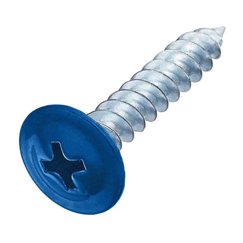 Саморез металл-металл 4.2х19 прессшайба RAL 5005 сигнальный син. (коробка) (уп.200шт) СТРОЙМЕТИЗ 2530043