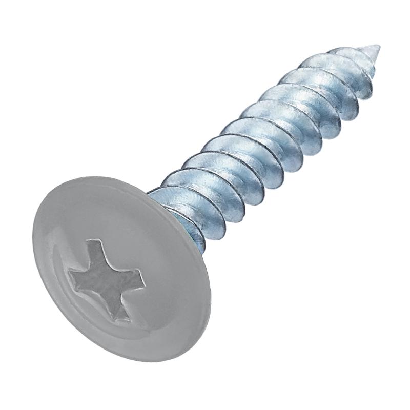 Саморез металл-металл 4.2х19 прессшайба RAL 7004 сигнальный сер. (коробка) (уп.200шт) СТРОЙМЕТИЗ 2530033