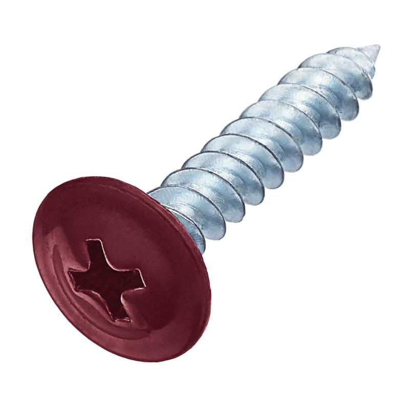 Саморез металл-металл 4.2х25 прессшайба RAL 3005 вин./красн. (коробка) (уп.200шт) СТРОЙМЕТИЗ 2530104