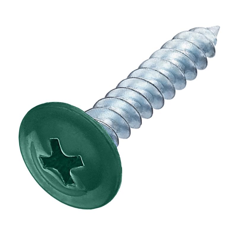 Саморез металл-металл 4.2х25 прессшайба RAL 6005 зел. мох (коробка) (уп.200шт) СТРОЙМЕТИЗ 2530094