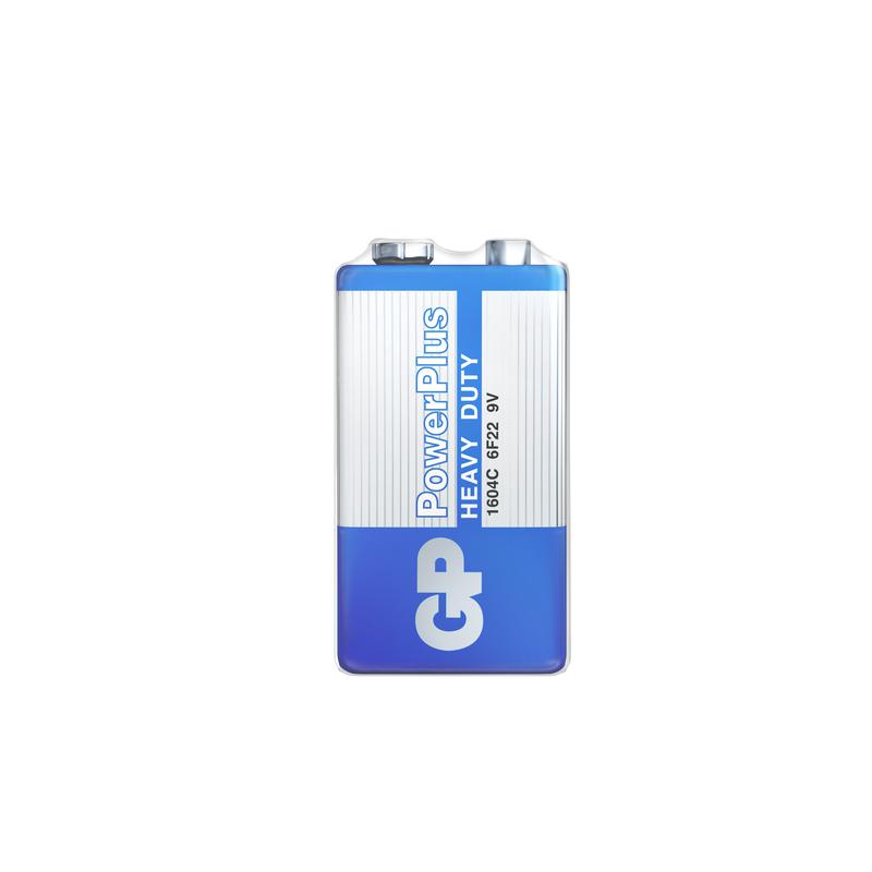 Элемент питания солевой "крона" 6F22 9В PowerPlus 1604CEBRA-2 10/500 (уп.1шт) GP 11088