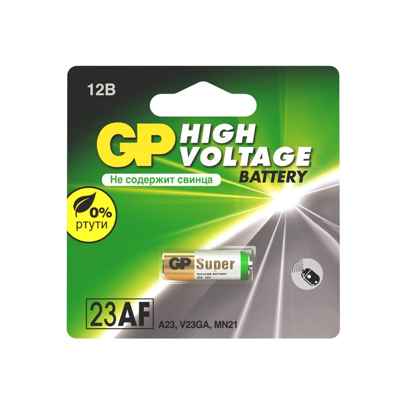 Элемент питания алкалиновый A23/MN21/8LR932 12В 23AFRA-2F1 20/200 (блист.1шт) GP 2893