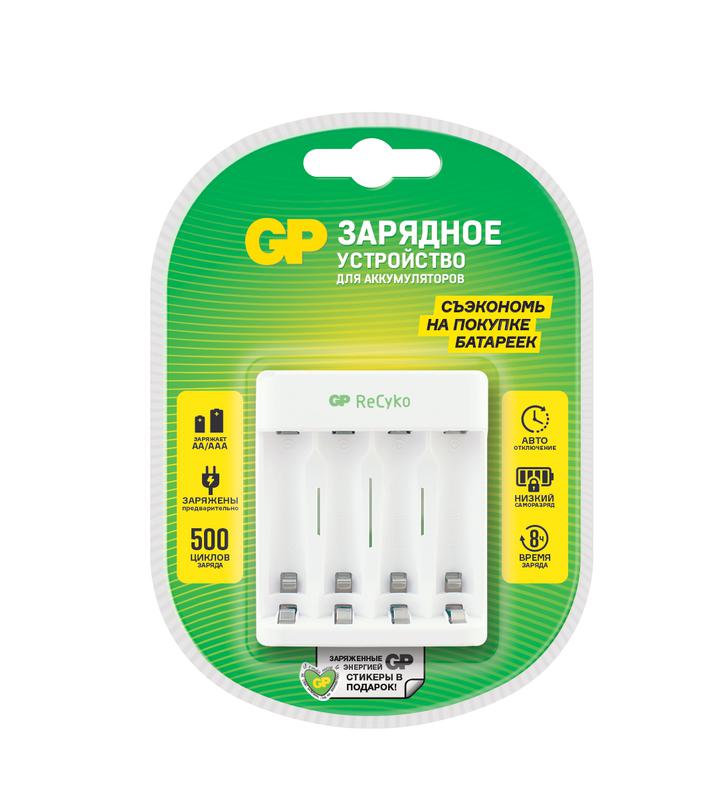 Устройство зарядное Е411 без аккумуляторов E411CS-2CR1 5/10 (блист.) GP 375