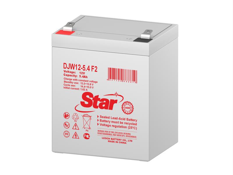 Аккумулятор 12В 5.4А.ч Star DJW12-5.4 F2