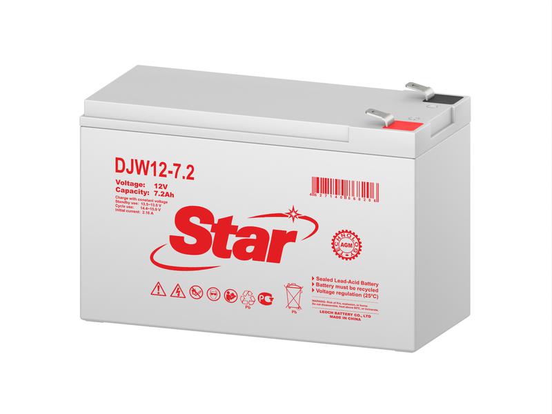 Аккумулятор 12В 7.2А.ч клемма F2 Star DJW12-7.2
