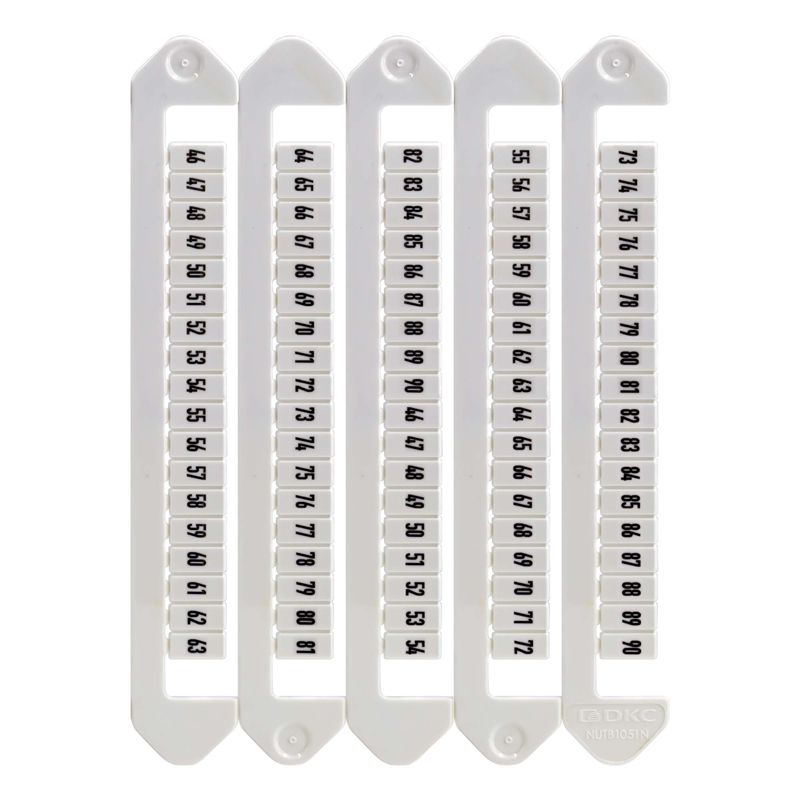 Маркировка для клемм Ш=5мм от 226 до 270 горизонт. ориентация DKC NUTB-5-226-270H