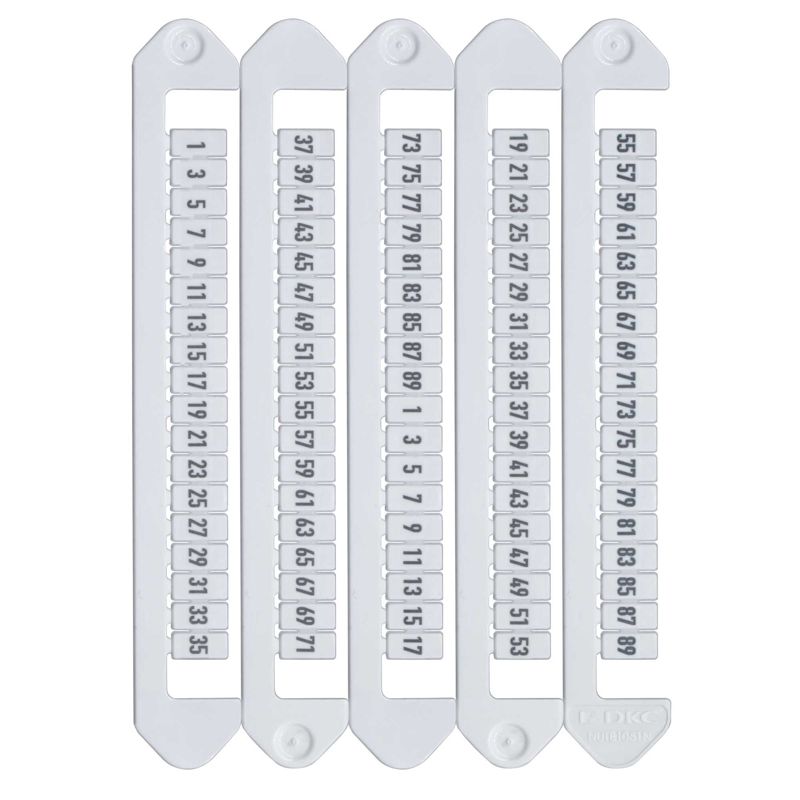 Маркировка для клемм Ш=5мм от 2 до 90 горизонт. ориентация DKC NUTB-5-2-90H