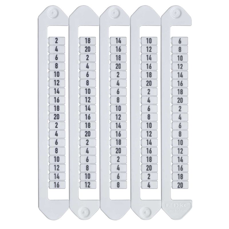 Маркировка для клемм Ш=5мм от 22 до 40 вертикал. ориентация DKC NUTB-5-22-40V