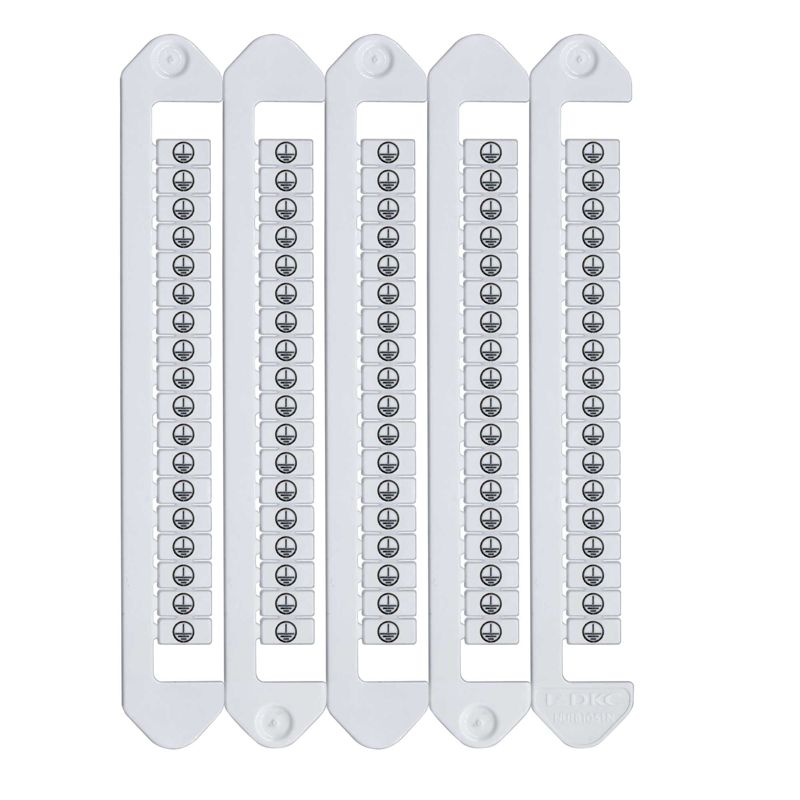 Маркировка для клемм Ш=5мм символ "заземление" в круге вертикал. ориентация DKC NUTB-5-PEARTHV