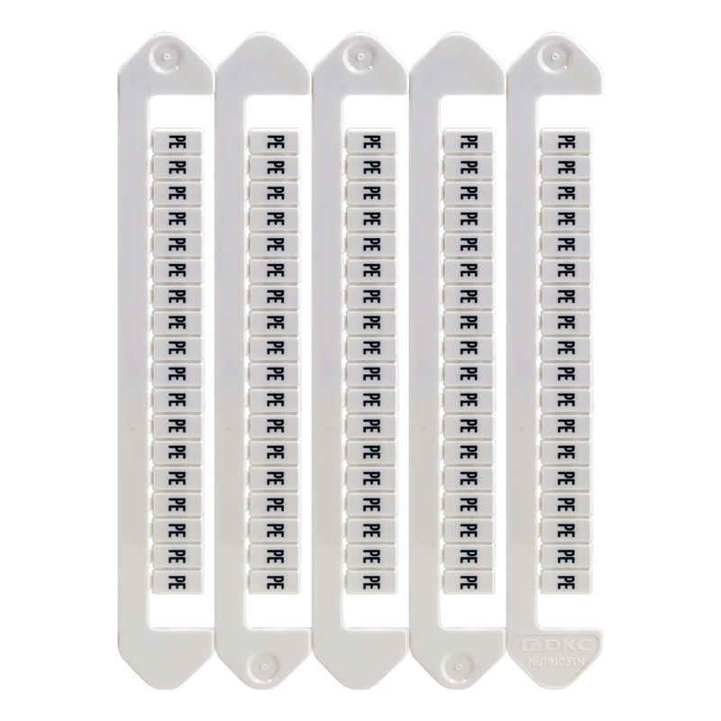 Маркировка для клемм Ш=5мм символы "L1 L2 L3 N PE" горизонт. ориентация DKC NUTB-5-L1-PEH