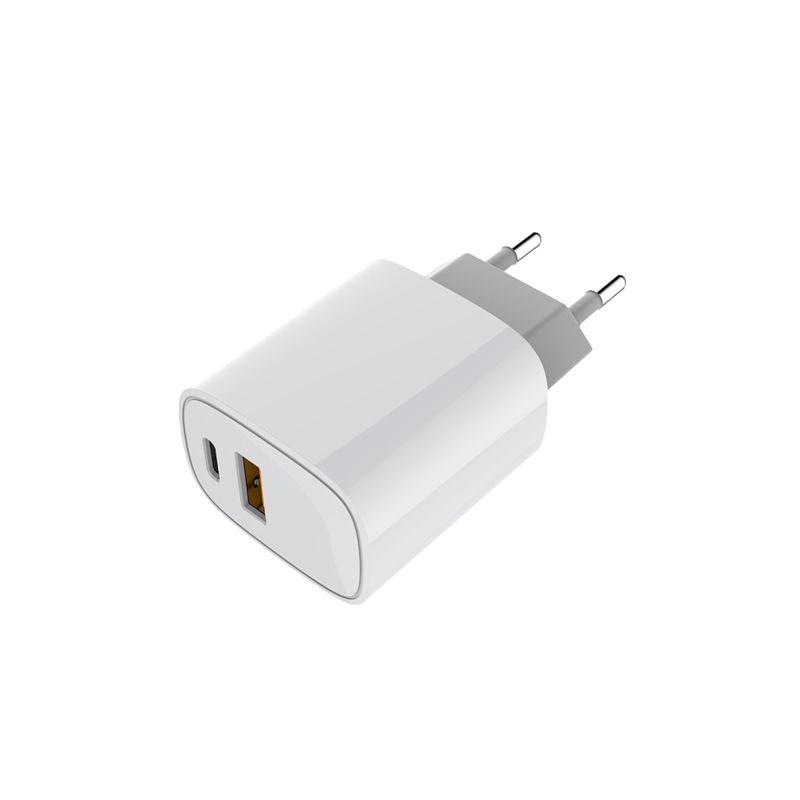 Устройство зарядное сетевое с двумя портами USB-A + USB-C 20Вт Rexant 18-2207