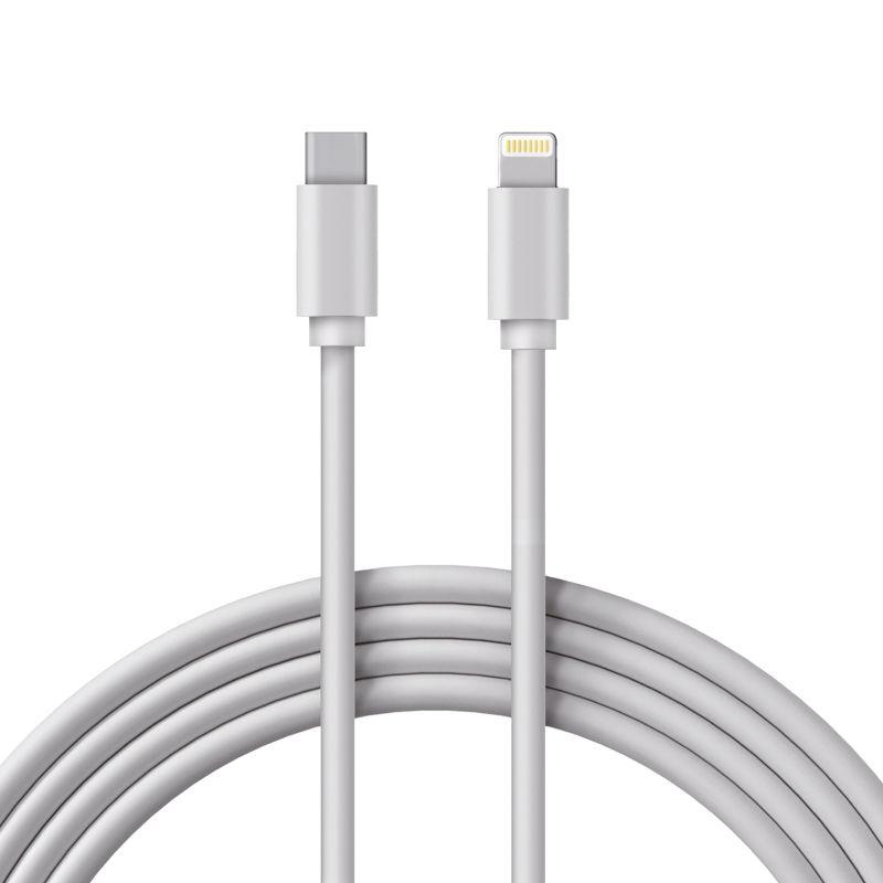 Кабель Lightning - Type-C 3А 1м ПВХ бел. Rexant 18-1129