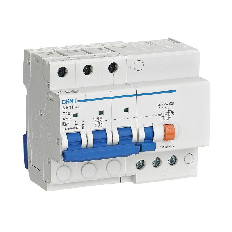 Выключатель автоматический дифференциального тока 3п C 32А 30мА тип AC 6кА NB1L-40 (R) CHINT 198043