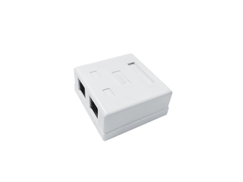 Розетка компьютерная 8P8C (RJ45) UTP кат.5E 2 порта TOKOV ELECTRIC TKE-SMB-8P8C-2P-UTP