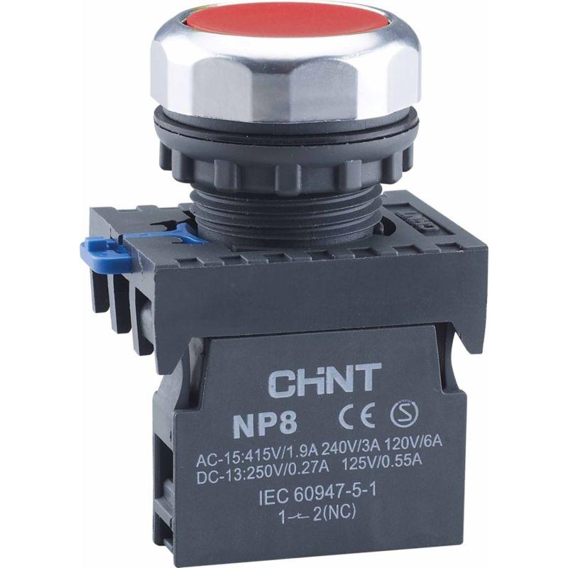 Кнопка управления NP8-10BND 1НО AC/DC24В(LED) IP65 красн. CHINT 667241