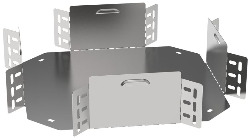 Ответвитель для лотка 100х150 0.6мм ESCA 3 IEK ES3-KR-100-150-06