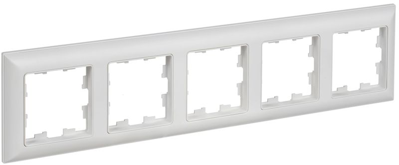 Рамка 5-м BRITE РУ-5-БрАБ арктич. бел./бел. IEK BR-M52-12-K91