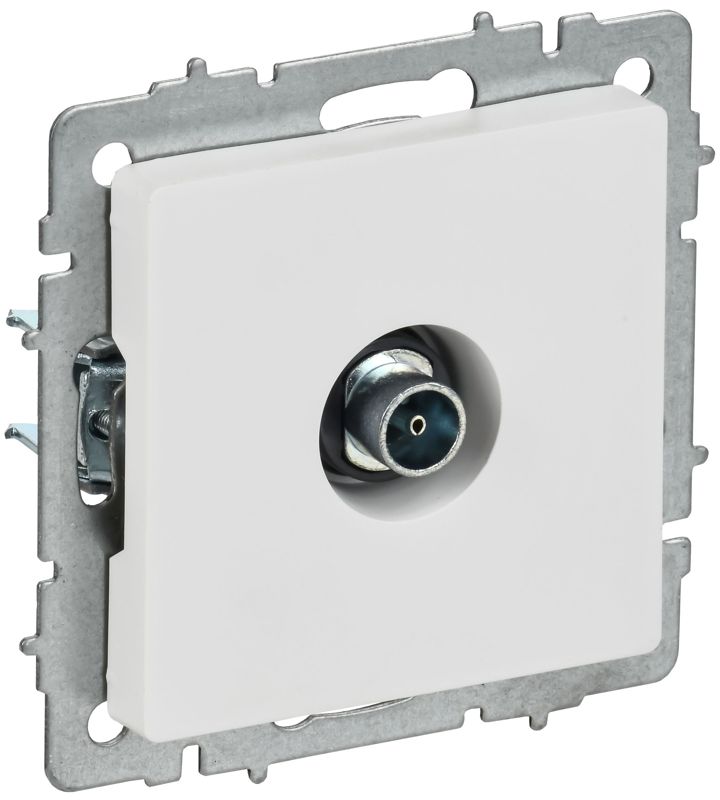 Розетка телевизионная оконечная TV СП BRITE РТВ11-0-БрАБ механизм арктич. бел. IEK BR-A10-O-K91