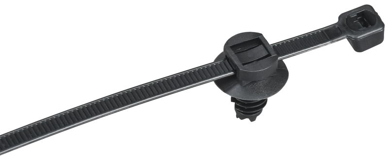 Хомут 4.8х200мм P6.6 с креплением на елочку черн. (уп.100шт) IEK UHH16-D048-200-100-K02