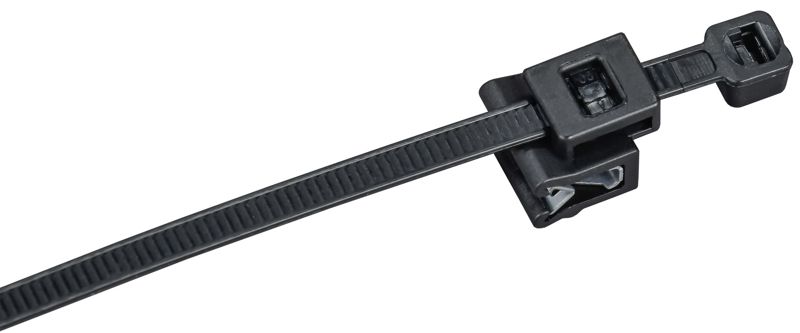 Хомут 4.8х360мм P6.6 с креплением на кромку черн. (уп.100шт) IEK UHH17-D048-360-100-K02