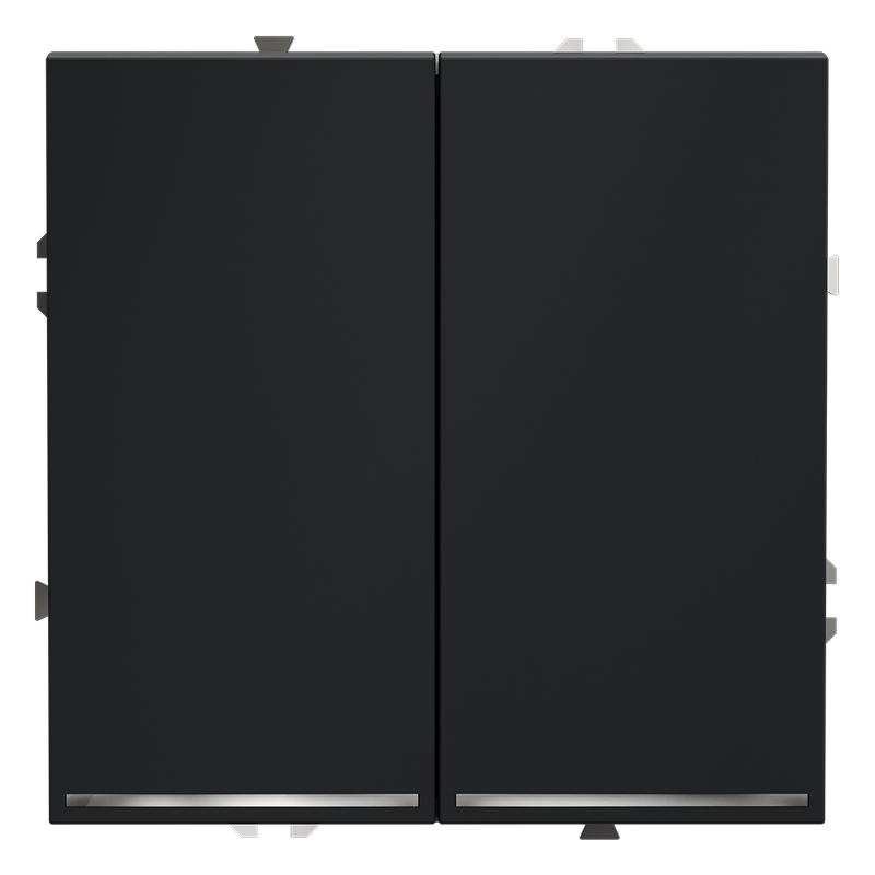 Выключатель 2-кл. СП S70 10А с подсветкой механизм графит Voltum VLS020207