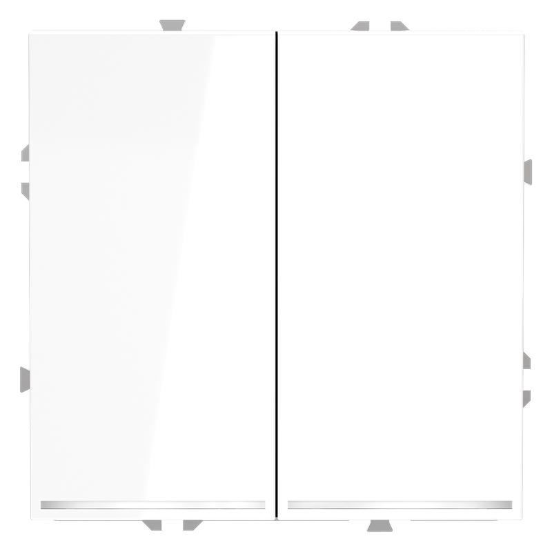 Переключатель проходной 2-кл. СП S70 10А с подсветкой механизм бел. глянцевый Voltum VLS020401