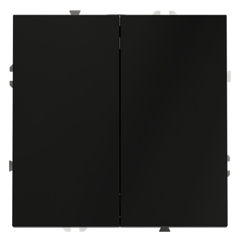 Выключатель 2-кл. СП S70 10А с самовозвратом механизм черн. матов. Voltum VLS020608