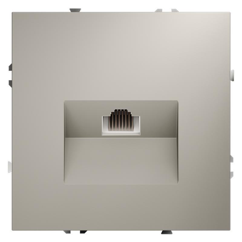 Розетка компьютерная 1-м СП S70 RJ45 кат.6 механизм кашемир Voltum VLS060103