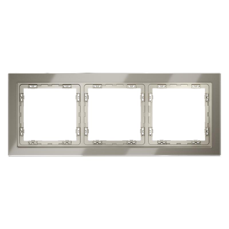 Рамка 3-м S70 стеклян. шелк Voltum VLS110304