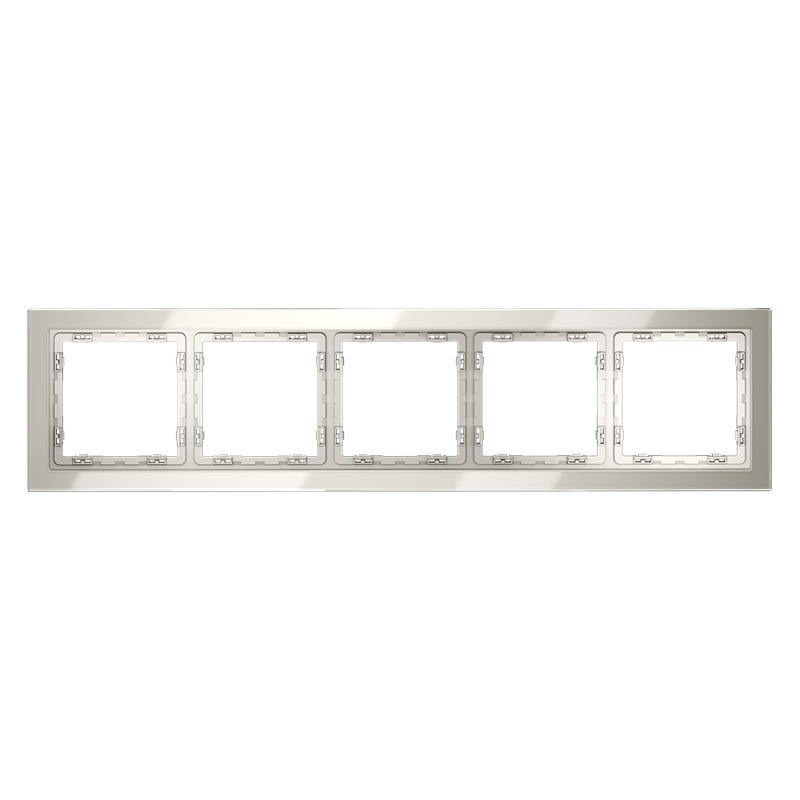 Рамка 5-м S70 стеклян. кашемир Voltum VLS110503