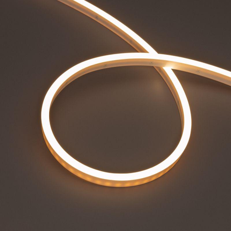 Лента светодиодная WAVE-SIDE-PU-A120-06x12mm 24В Warm 3000К 8Вт/м IP68 wire x1 вывод боков. герметичная (уп.3м) Arlight 052589