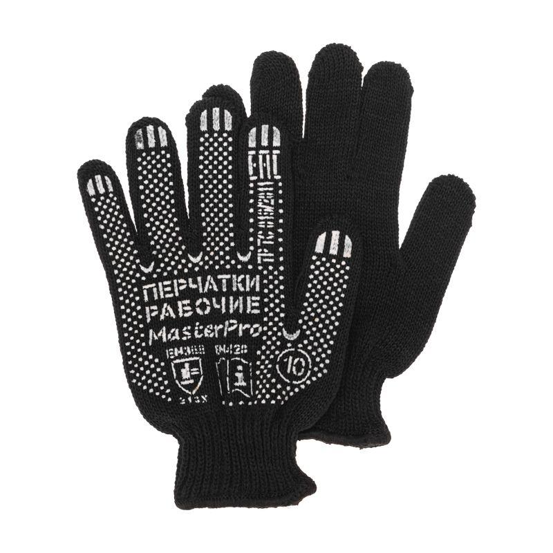 Перчатки полушерстяные с покрытием ПВХ "Зима" 7 нитей 75-77 г черн. 09-0211
