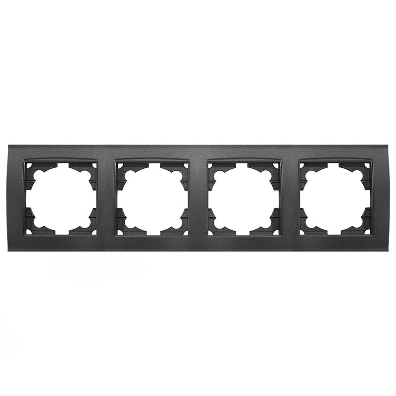 Рамка 4-м Бриллиант горизонт. графит Universal 7947502-Gr